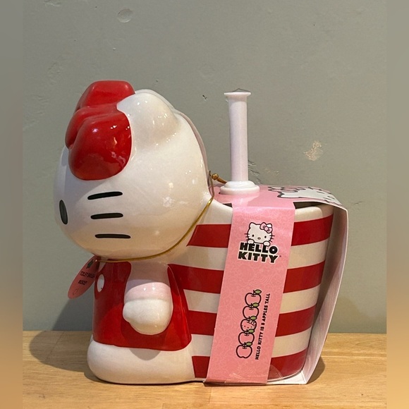 Hello Kitty Ceramic Toilet Brush Holder With Toilet Brush Made By Sanrio - Picture 3 of 6